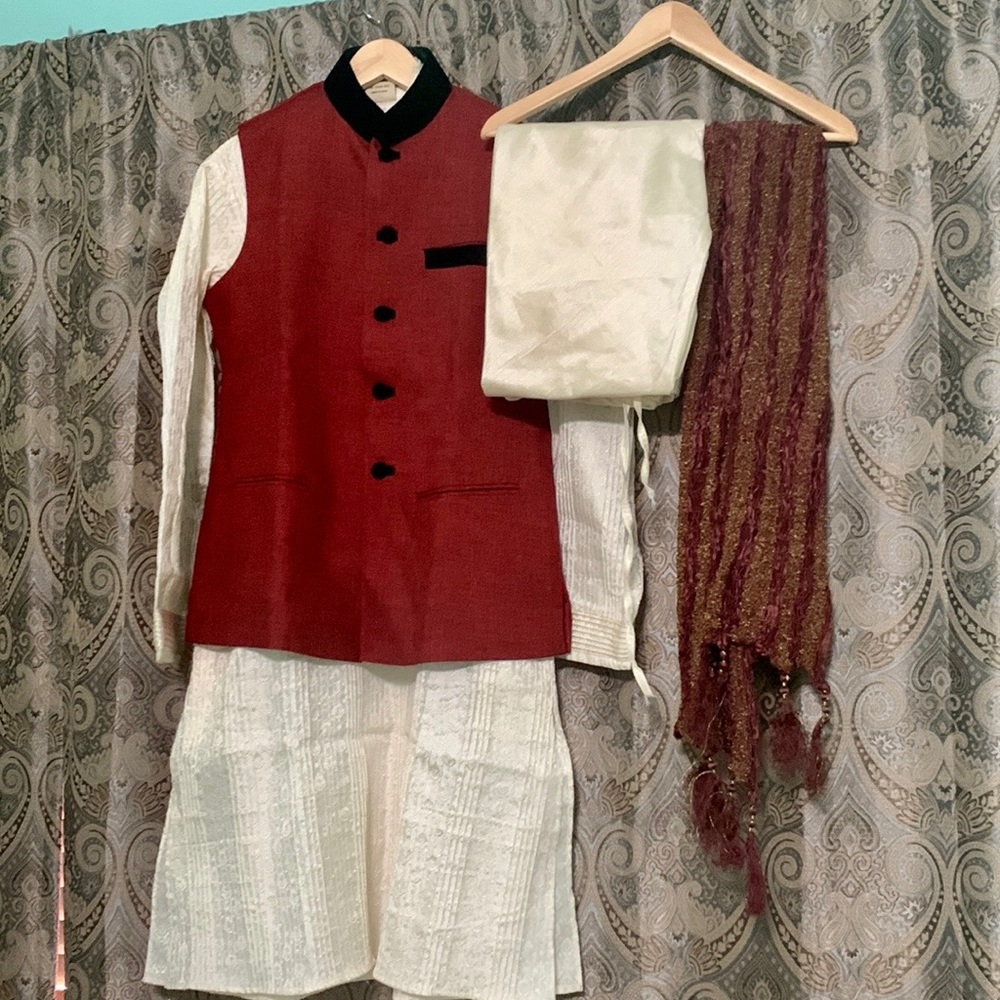 Mens 3 piece sherwani suit